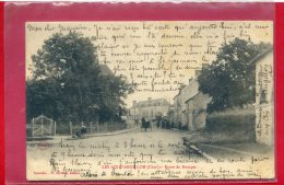 LES AIX D ANGILLON 1904 ROUTE DE BOURGES CARTE PRECURSEUR EN BON ETAT - Les Aix-d'Angillon
