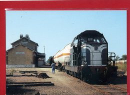 ARGENT SUR SAULDRE 1986 LA GARE LIGNE BEAUNE BOURGES BB 66039 ET CITERNES GAZ CARTE EN TRES BON ETAT - Argent-sur-Sauldre