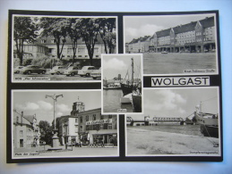 Germany: WOLGAST - HOG "Vier Jahreszeiten" Alte Auto, Platz Der Jugend, Dampferanlegestelle - 1960's Unused - Wolgast