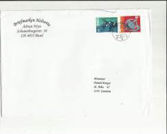 Enveloppe Timbrée  De Exp; Mr Adrian Wyss -Briefmarken-Helvetia A Basel 4052  Adressé A Mr Dreyer A Cointrin 1216 - Frankeermachinen