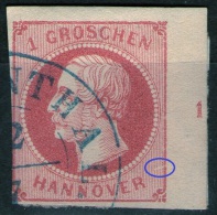 Blumenthal Auf Bogenecke 1 Groschen Rosa - Hannover Nr. 14 Mit Abart - Pracht - Hanovre