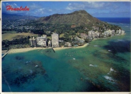 Honolulu - Waikiki - With Its Luxury Hotels And Condominiums - Formato Grande Viaggiata - S - Honolulu