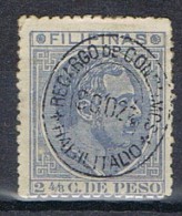 Sello FILIPINAS, Colonia Española, 4 4/8 C. Habilitado  * - Filippijnen