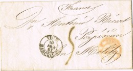 6536. Carta Entera VICH (Barcelona) 1857 A Francia - Briefe U. Dokumente