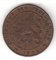 Netherlands  1 Cent 1904 Km 132.1   Fr+ - 1 Centavos