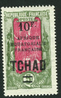 French:Tchad 1925-27 10f On 5f  MNH - Autres & Non Classés