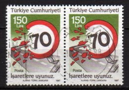 TURCHIA - 1987 YT 2524 X 2 USED - Gebruikt