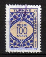 TURCHIA - 1973 YT 129 SERVICE USED - Official Stamps