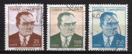 TURCHIA - 1971 YT 1983+1985+1986 USED - Used Stamps