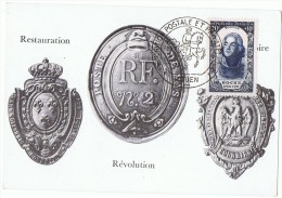 1950 - ROUEN - Le Musée Postal à Travers La France - Restauration Et Révolution - Célébrités -Yvert & Tellier  872 - Oblitérés
