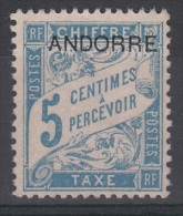 Timbre Taxe D´Andorre N°1 Neuf Sans Gomme - Unused Stamps