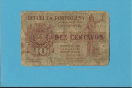 CÉDULA De 10 CENTAVOS - SÉRIE A30 - CASA DA MOEDA - PORTUGAL - EMERGENCY PAPER MONEY - NOTGELD - Portogallo