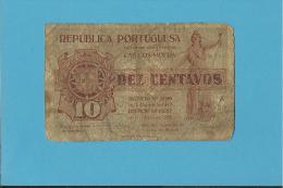 CÉDULA De 10 CENTAVOS - SÉRIE A30 - CASA DA MOEDA - PORTUGAL - EMERGENCY PAPER MONEY - NOTGELD - Portugal