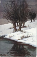 Mailick Artist Signed Dark Landscape Scene, C1900s Vintage Postcard - Mailick, Alfred