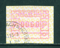 SWITZERLAND - 1990  Frama/ATM  Label  Used As Scan - Automatic Stamps