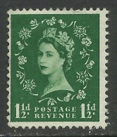 GB 1955 QE2 1 1/2d Wilding No Gum Wmk 165 SG 542..( R559 ) - Unused Stamps