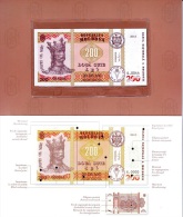 Moldova, 200 Lei, Commemorative Banknote 2013, UNC Crisp - Moldavie