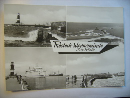 Germany: Rostock - Warnemünde - Die Mole, Schiff, Leuchtturm - 1970´s Unused - Rostock