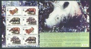 Mis205MSc WWFFAUNA ZOOGDIEREN NEUSHOORN RHINO MAMMALS INDONESIA 1996 PF/MNH - Rhinocéros
