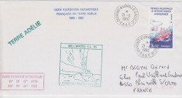 DUMONT D'URVILLE  LE 21-6-1986  MID-WINTER TA 36 - Lettres & Documents