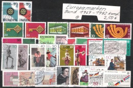 Bund Europa Cept Jahre 1967 - 1982  O Gest. Komplett ( E 56 ) - Sammlungen