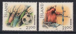 ISLANDIA 1990 - DEPORTES - FOOTBALL - TIRO CON ARCO - YVERT Nº  681-682 - Ungebraucht