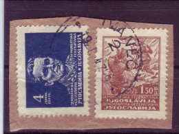 TITO-4 DIN-PARTISANS-1-50 DIN-POSTMARK-IVANEC-CROATIA-YUGOSLAVIA-1945 - Used Stamps