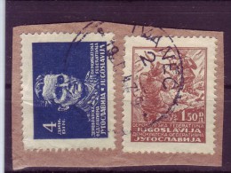 TITO-4 DIN-PARTISANS-1-50 DIN-POSTMARK-IVANEC-CROATIA-YUGOSLAVIA-1945 - Oblitérés