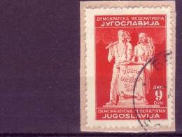 CONSTITUTION-REPUBLIC DAY-9 DIN-WORKERS-YUGOSLAVIA-1945 - Used Stamps