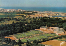 Carte Postale 66. Saint-Cyprien  Et Le Grand Stade  Vue D'avion Trés Beau Plan - Saint Cyprien