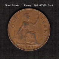 GREAT BRITAIN    1  PENNY   1963  (KM # 897) - D. 1 Penny