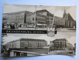 (4/2/34) AK "Brandenburg/Havel" HO-Warenhaus, Neustädtischer Markt, Friedensbrücke, Otto-Nuschke-Straße - Brandenburg