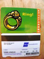 Magnetic Phone Card From Denmark, 30kr , Parrot Ring, - Denmark