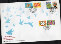 Nations Unies (New-York - Genève - Vienne) - 1996 - FDC  - Plaidoyer Pour La Paix - Gezamelijke Uitgaven New York/Genève/Wenen