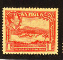 Antigua 1938-48 KG Nelson's Dockyard 1p Mint - 1858-1960 Colonia Británica