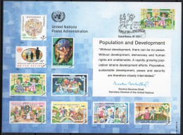 Nations Unies (New-York - Genève - Vienne) - 3 Cartes Population Et Développement - 1994 - Emisiones Comunes New York/Ginebra/Vienna