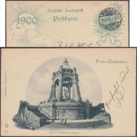 Allemagne 1901. Entier Postal TSC. Porta Westfalica, Monument De Guillaume Ier D'Allemagne. Fuite De Napoléon En 1813 - Napoléon