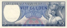 BILLET # SURINAM # 5 GULDENS  # 1963  # PICK 30 # NEUF # - Surinam