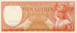 BILLET # SURINAM # 10 GULDENS  # 1963  # PICK 31 # NEUF # - Surinam