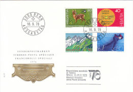 HELVETIA SVIZZERA 1976 ESPOSIZIONE MONDIALE FILATELIA MILANO 1976 - Storia Postale