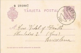 6545. Entero Postal GERONA 1928. Alfono XIII - 1850-1931