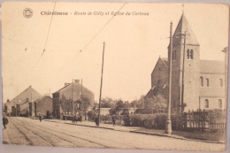 Châtelineau. Route De Gilly Et Eglise Du Corbeau. - Chatelet