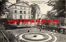 *CARTE POSTALE CARRIERES SUR SEINE / MAIRIE ET PARTERRE - Carrières St Denis Seine Et Oise Yvelines France - Carrières-sur-Seine