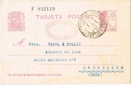 6549. Entero Postal ESPLUGA Fe FRANCOLI (Tarragona) 1932. Republica - 1931-....