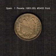 SPAIN    1  PESETA   1963 (65)  (KM # 775) - 1 Peseta
