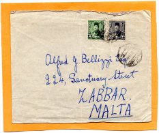 Egypt Old Cover Mailed To Malta - Covers & Documents