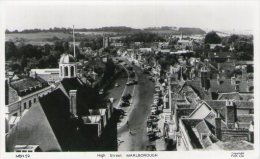 REAL PHOTOGRAPHIC POSTCARD HIGH STREET, MARLBOROUGH - ARIEL VIEW - GOOD CONDITION - Other & Unclassified