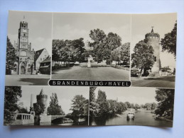 (4/2/37) AK "Brandenburg/Havel" Rathaus, Marienberg, Plauer Torturm, Sowjetischer Ehrenhain, Havel - Brandenburg