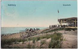 KAHLBERG Strandhalle Color Frische Nehrung Krynica Morska Belebt 13.6.1909 Gelaufen - Ostpreussen