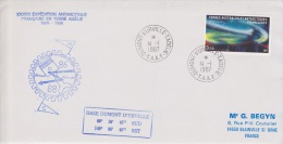 PLIS  ANTARCTIQUE  37ieme Expedition   DUMONT D'URVILLE  14-1-1987 - Lettres & Documents